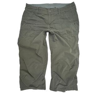 Kuhl Kurve Splash Kapri Utility Pocket Capri Pant Women Size 10 Army Green